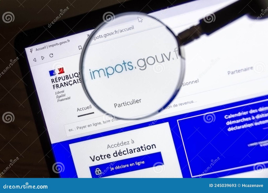 french government tax website - Detail of the French Government Website `impots