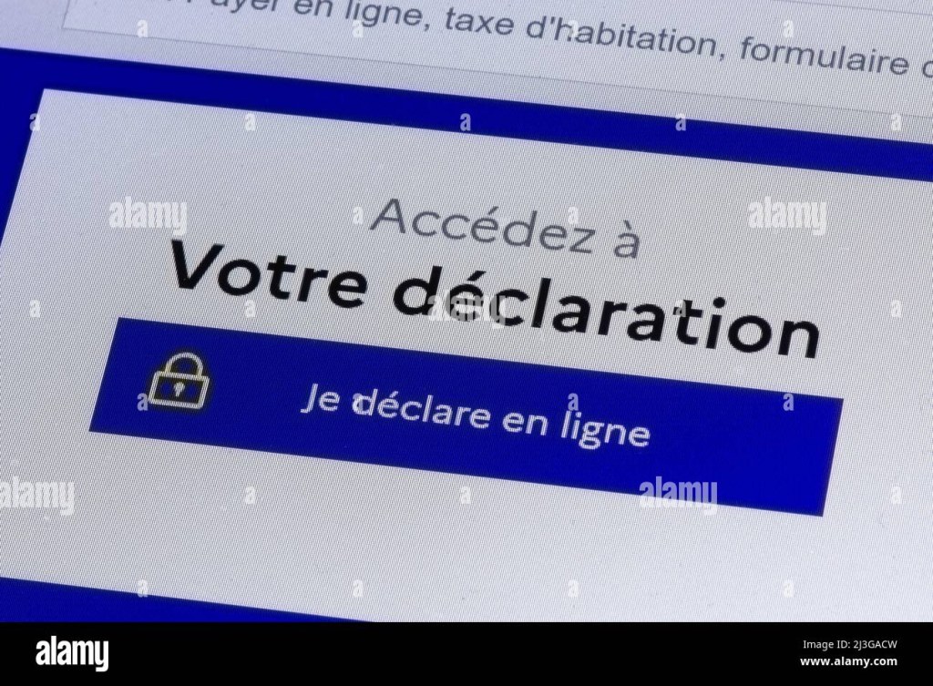 detail of the french government website impots gouv fr allowing 0